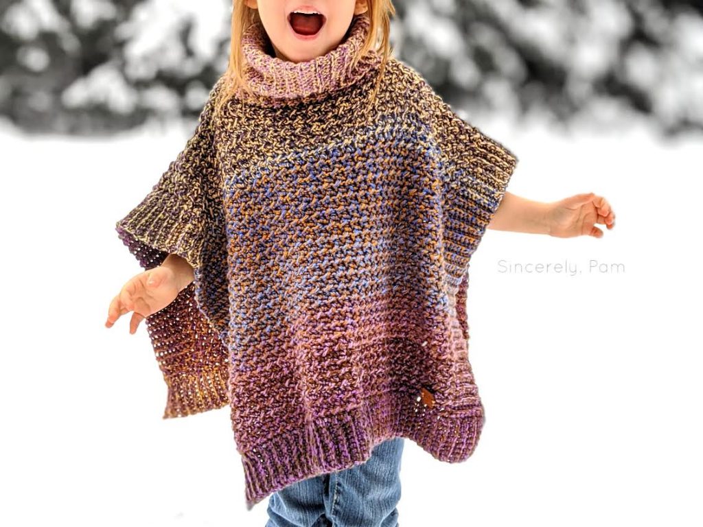 lucky penny crochet poncho pattern by Sincerely Pam