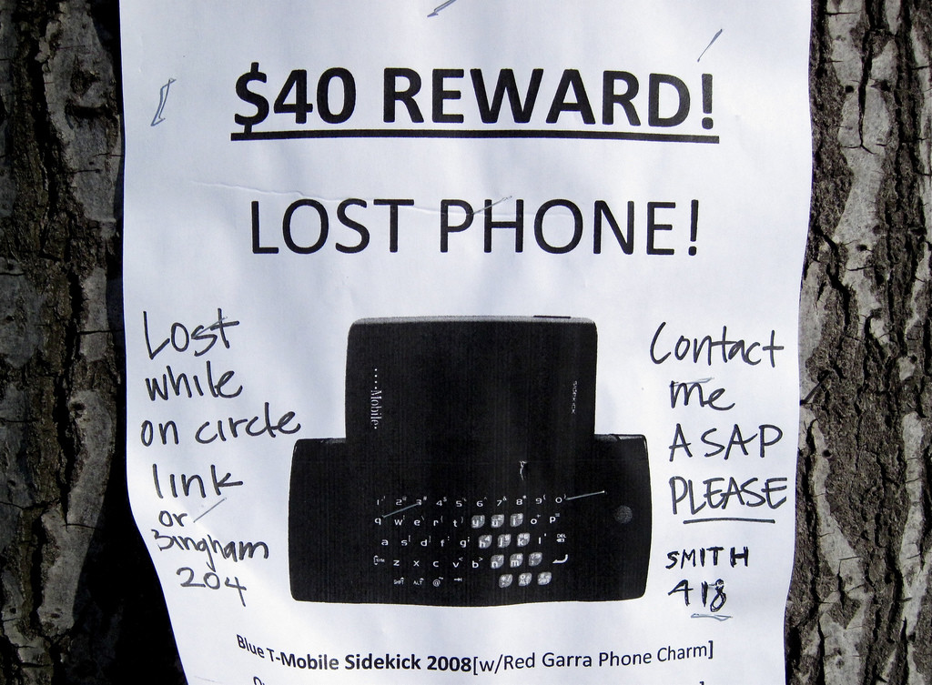 Lost Cell Phone Sign