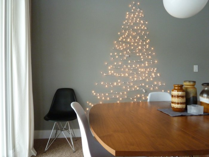 Creative Wall Christmas Tree Designs You Can DIY
