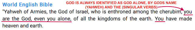 Isaiah 37:16 God alone created all things. Isaiah 37:16