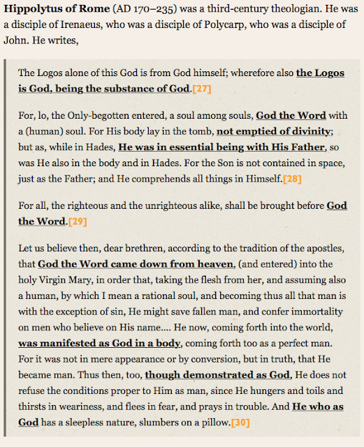 https://www.str.org/blog/nine-early-church-fathers-who-taught-jesus-god#.WtX1NK3MygR WHO Were, And ARE The FALSE P https://www.str.org/blog/nine-early-church-fathers-who-taught-jesus-god#.WtX1NK3MygR WHO Were, And ARE The FALSE P