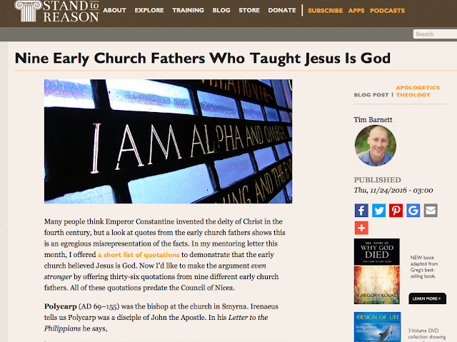 https://www.str.org/blog/nine-early-church-fathers-who-taught-jesus-god#.WtX1NK3MygR WHO Were, And ARE The FALSE PROPHETS? https://www.str.org/blog/nine-early-church-fathers-who-taught-jesus-god#.WtX1NK3MygR WHO Were, And ARE The FALSE P