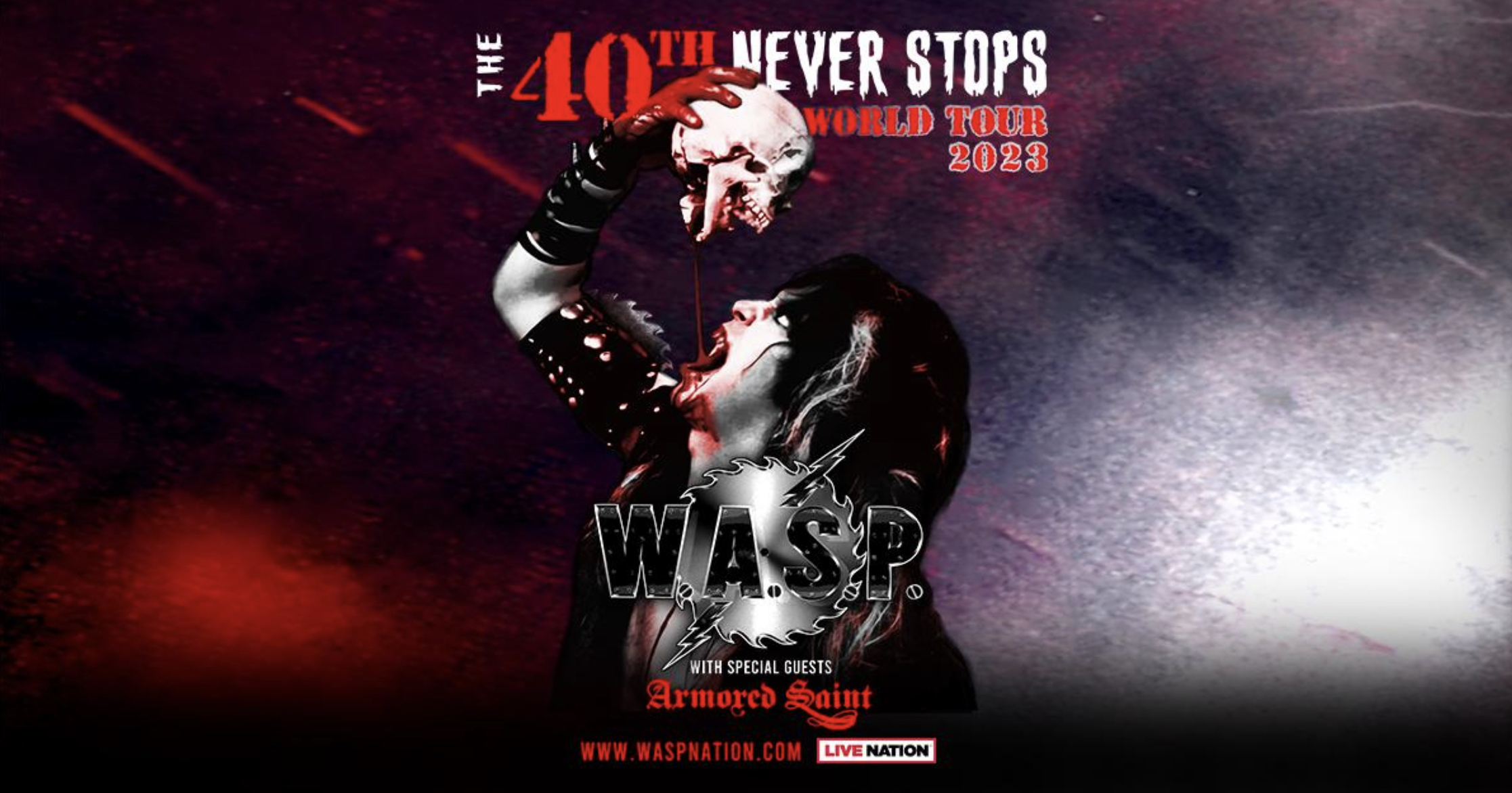 W.A.S.P. ANNOUNCES THE 40TH NEVER STOPS WORLD TOUR 2023 US DATES