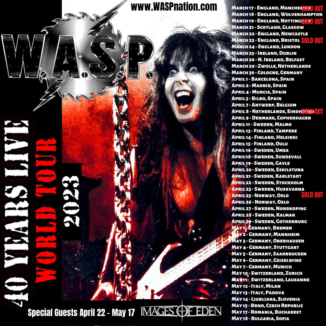 Blackie Lawless Reflects on the W.A.S.P. US Tour and Prepares for Europe with New Dates and VIP Tix