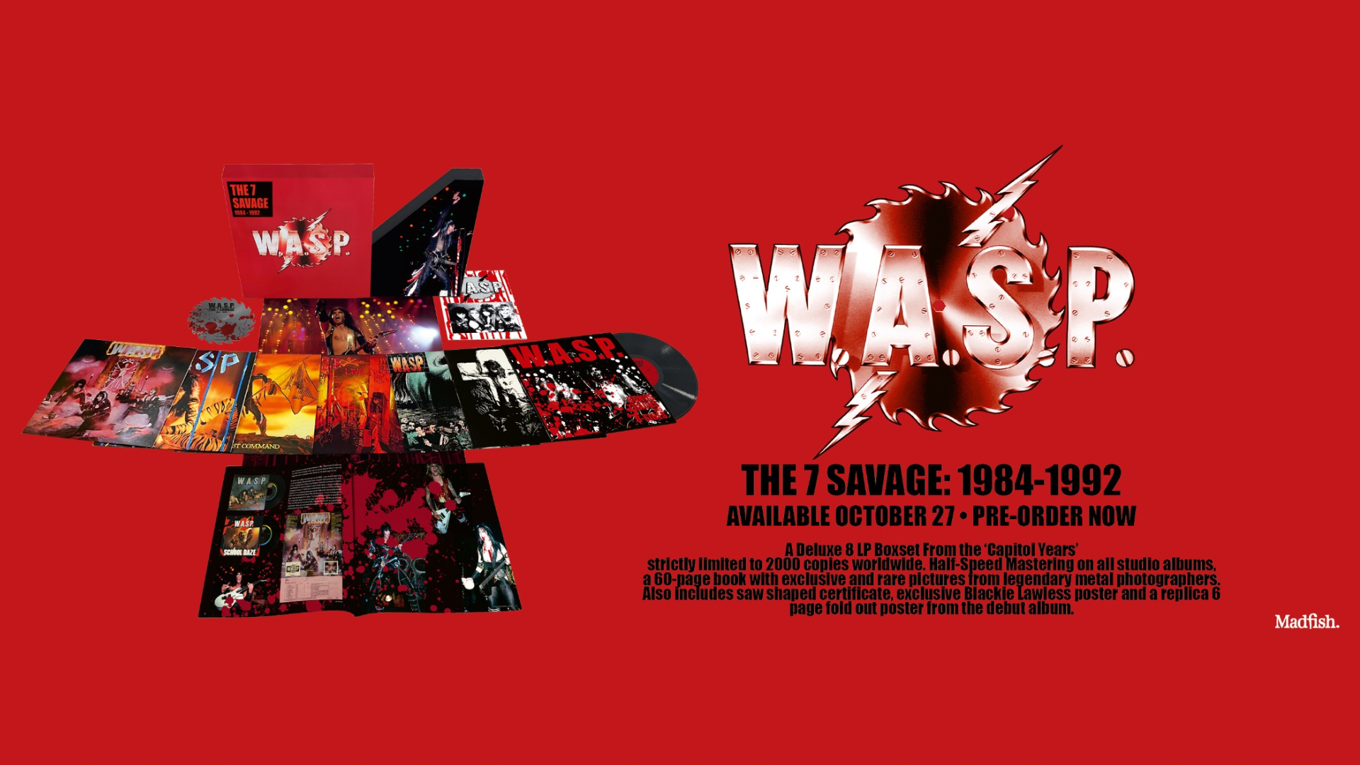 W.A.S.P. ANNOUNCE THE 7 SAVAGE DELUXE 8LP BOXSET FROM THEIR ‘CAPITOL YEARS’
