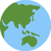 Earth globe asia-australia ��