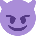 Smiling face with horns ��