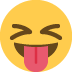 Face with stuck-out tongue and tightly-closed eyes ��