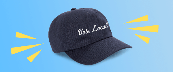 Embroidered Hats Vote Local Baseball Caps