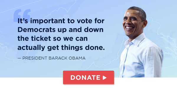 Pres. Obama: It's important to vote for Democrats up and down the ticket so we can actually get things done.