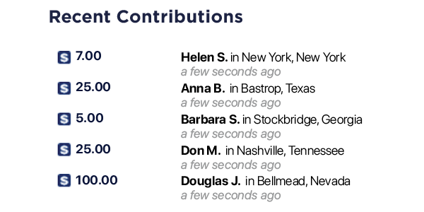 January Donor Roll