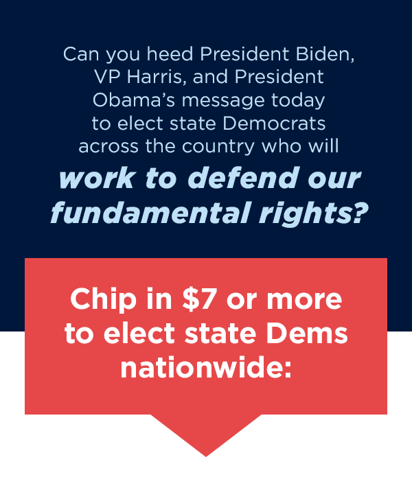 Obama quote: “The best thing we can do… is to build Democratic power in statehouses across the country.” Obama quote: “The best thing we can do… is to build Democratic power in statehouses across the country.”