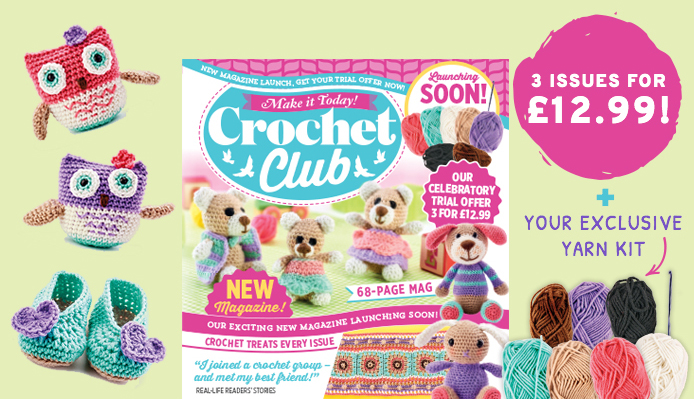 3 Issues for £12.99! + Your exclusive yarn kit