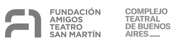 Logo Fundación Amigos del Teatro San Martín y Logo Complejo Teatral de Buenos Aires