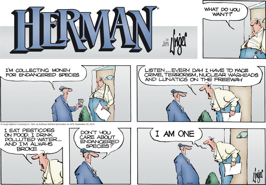 Herman Comic Strip for September 23, 2018 