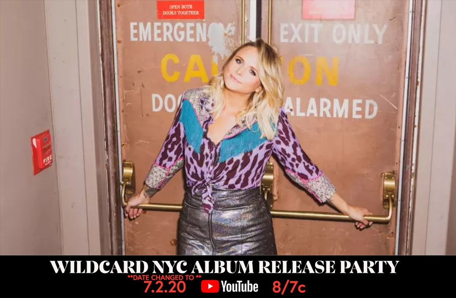 Wildcard NYC album release party on YouTube. July 2, 2020 at 8 PM, 7PM Central.