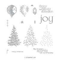 Cross-Stitched Christmas Photopolymer Stamp Set