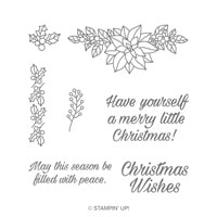 Peaceful Poinsettia Clear-Mount Stamp Set