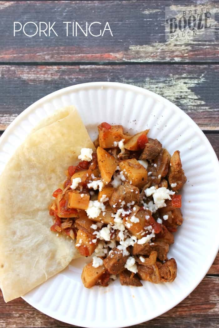 Slow cooker Pork Tinga is an easy to prepare dish that is bursting with flavor! Itâ€™s one of my favorite dinners to make!