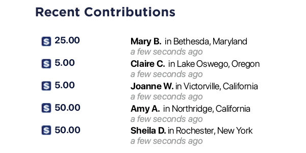 Look at these donations!