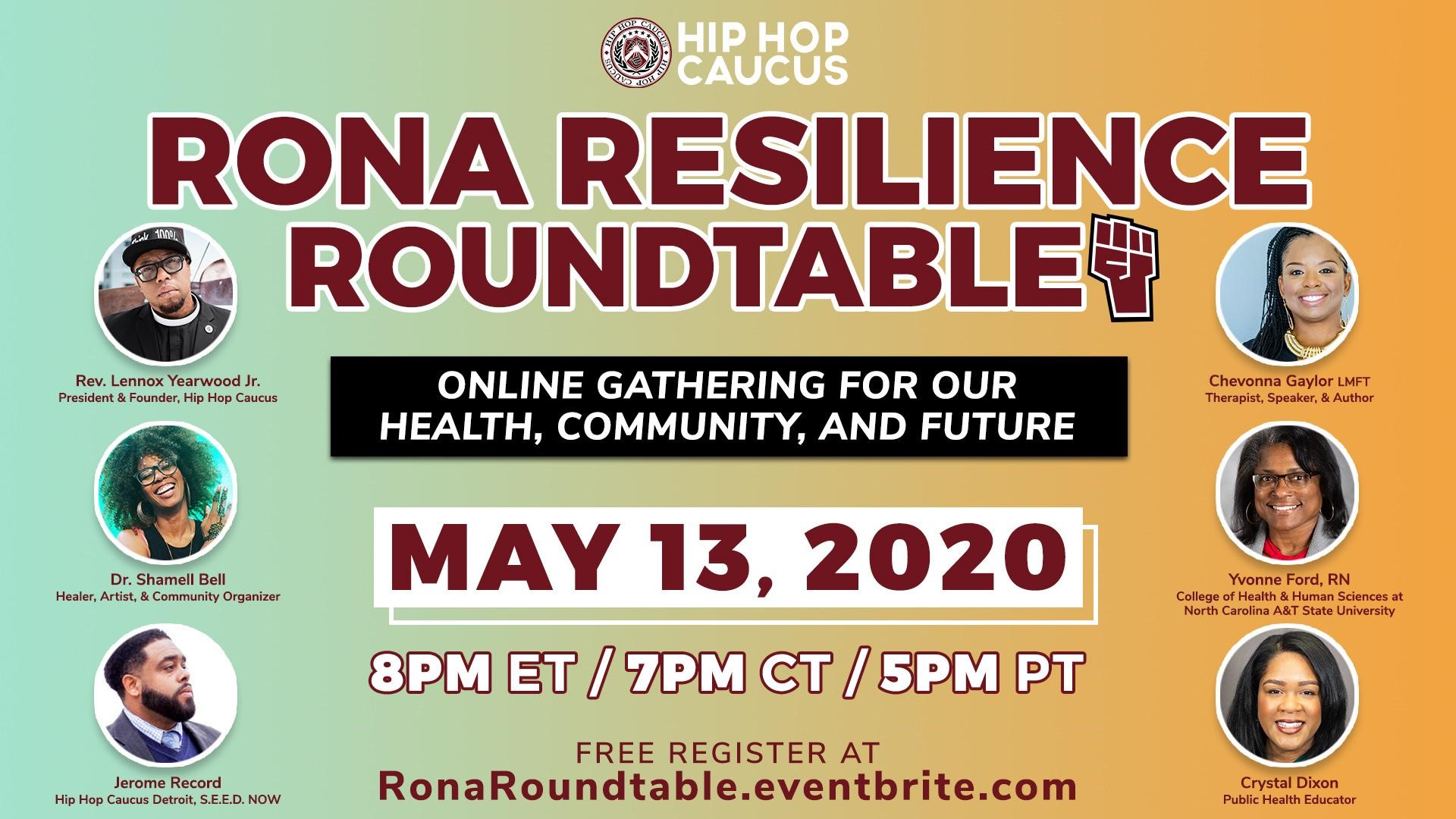 Hip Hop Caucus Rona Resilience Roundtable