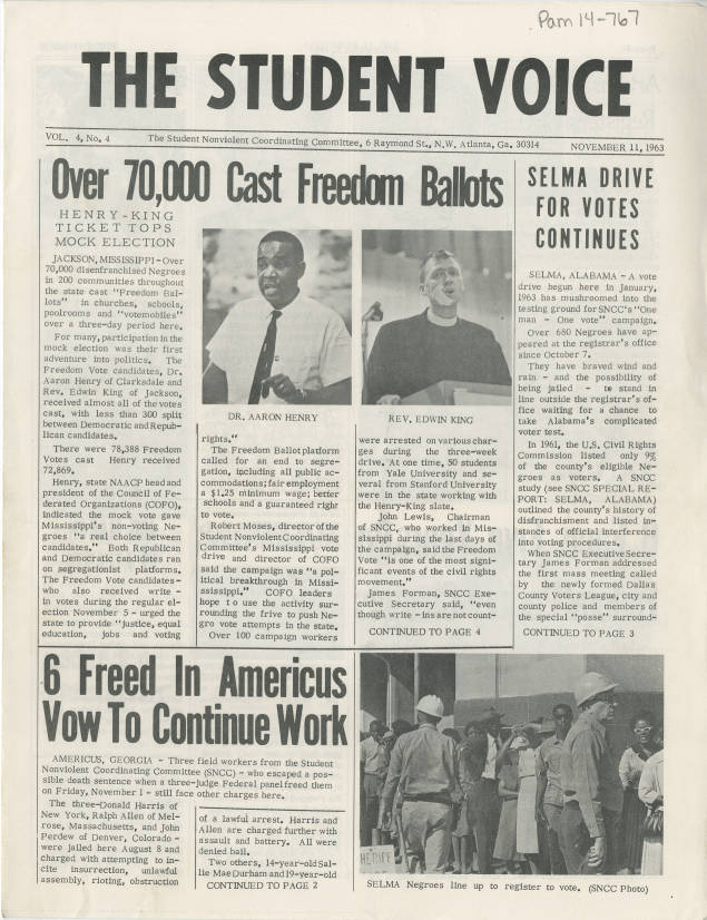 Headline Newspaper: The Student Voice, Freedom Day 