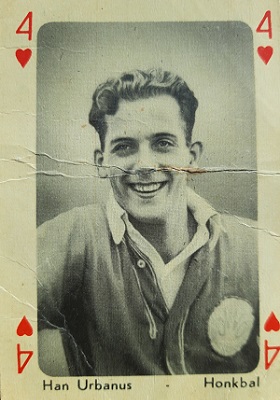 A unique playing card with the portrait of Han Urbanus from the fifties - © Private collection, owned by the Urbanus family