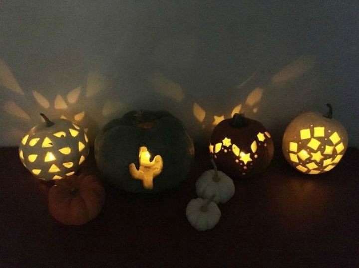 s 13 popular ways to decorate a pumpkin with little or no carving, Hammer in cookie cutters for perfect shapes
