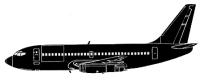 Silhouette image of generic B732 model; specific model in this crash may look slightly different