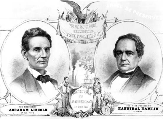 Image result for abraham lincoln wins four-way race for president in 1860