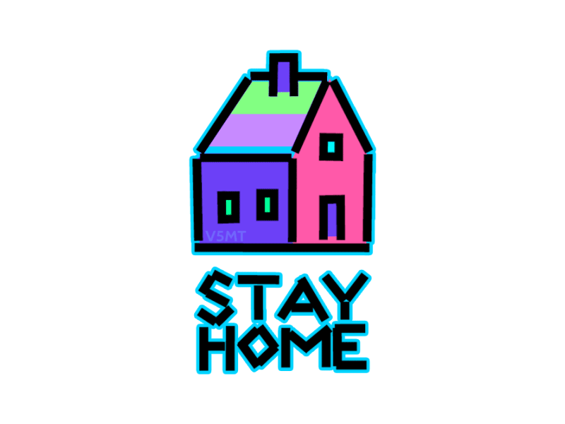 STAY HOME Giphy Sticker by V5MT on Dribbble