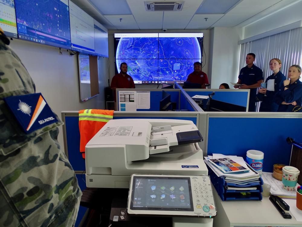 The USCGC Frederick Hatch (WPC 1143) crew visit the Republic of the Marshall Islands Sea Patrol Maritime Surveillance Administration on Dec. 5, 2022