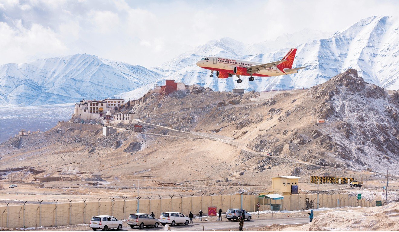 An Air India plane approaches Leh airport. Photo: Shutterstock