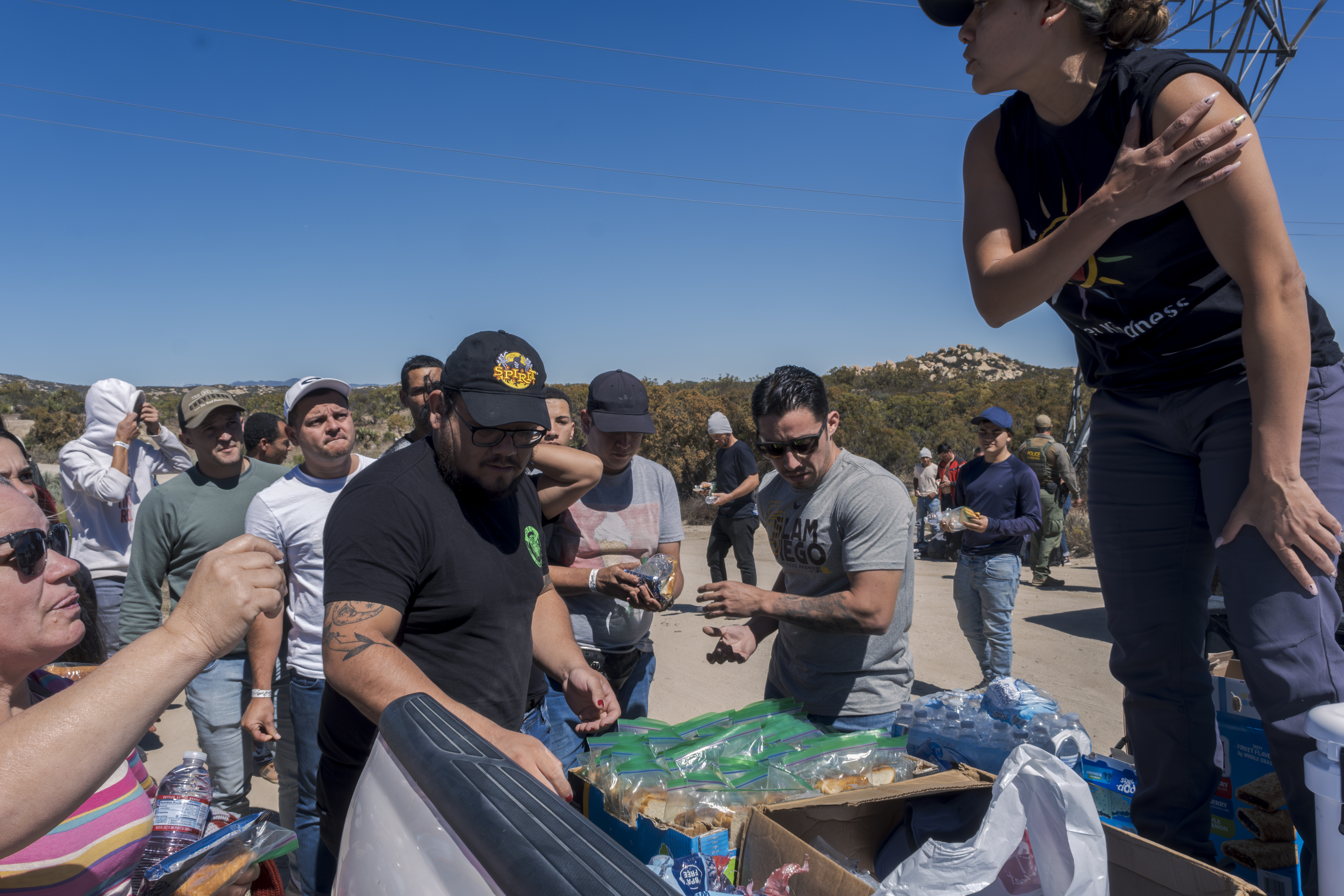 Customs and Border Protection holding hundreds of
migrants unsheltered near Jacumba Hot Springs Customs and Border Protection holding hundreds of migrants unsheltered near
Jacumba Hot Springs