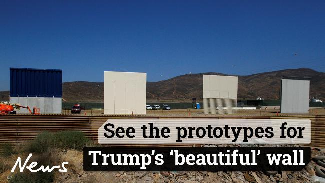 Image result for donald trump prototype wall