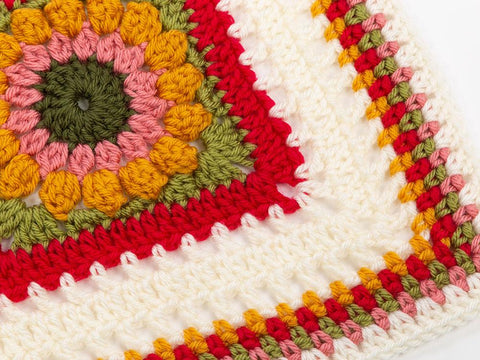 Flower Square Blanket Crochet Kit and Pattern