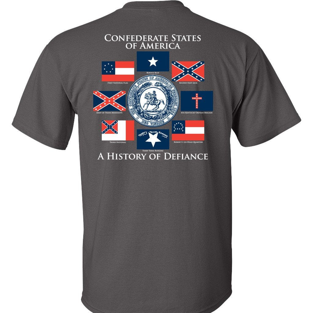 Image of Grey Confederate States of America T-Shirt