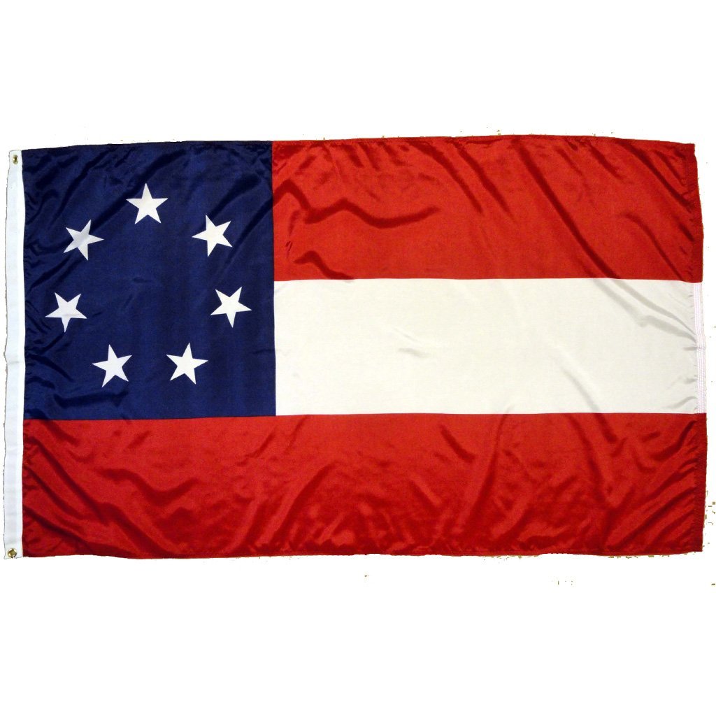 Image of 3x5 ft First Confederate Super-Poly Flag