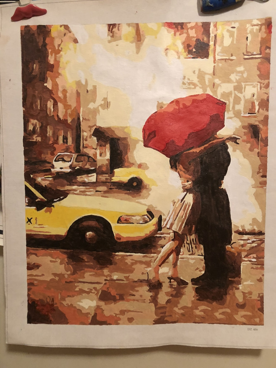 The Red Umbrella - Paint by Numbers for Adults