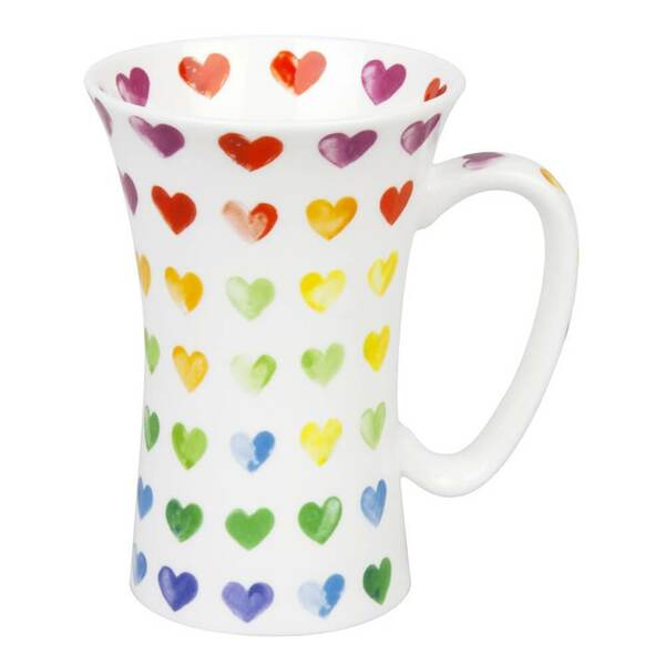 Konitz Watercolour Colourful Hearts Mega Mug