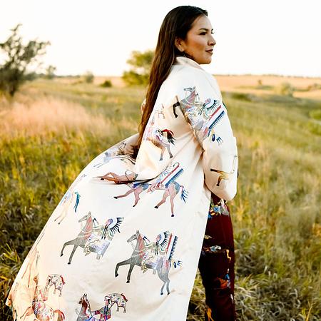 Parade Horses Satin Robe