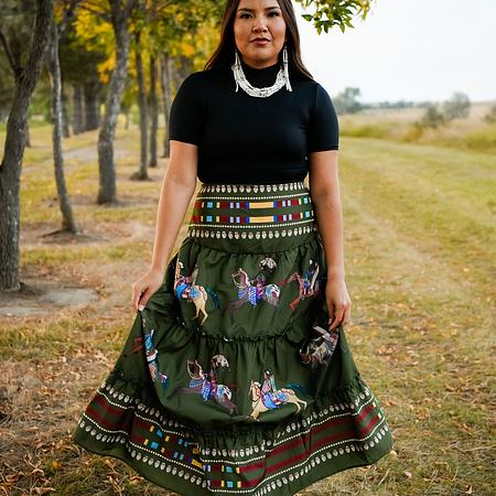 Parade Horses Tiered Skirt