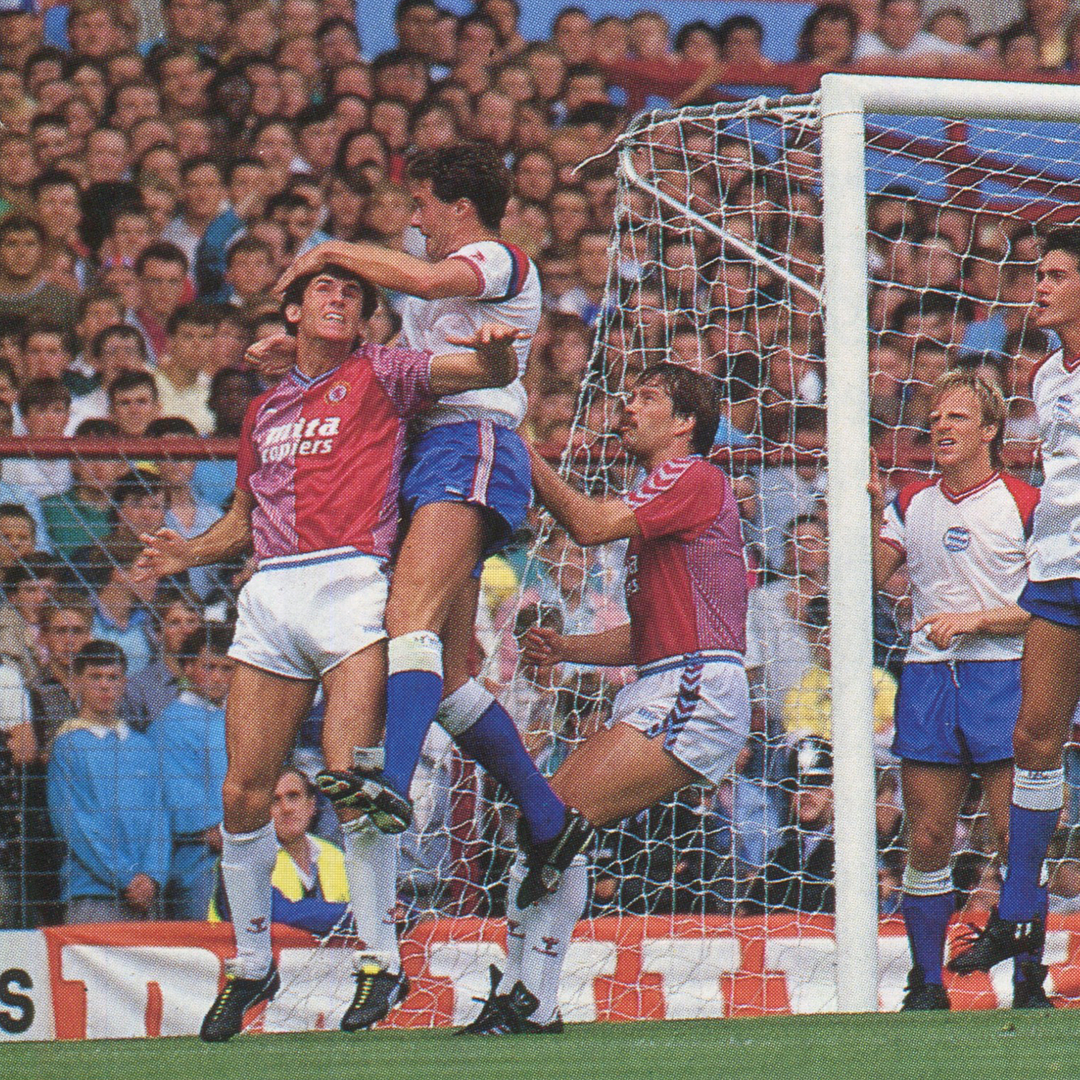 Aston Villa on the attack against old rivals Birmingham City at Villa Park.