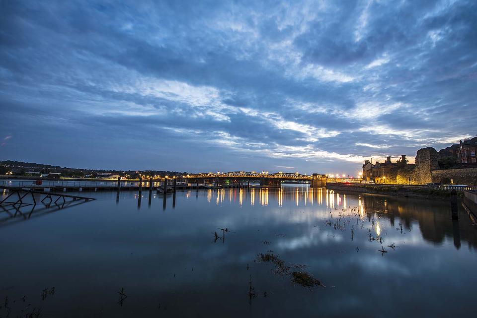 The River Medway and Rochester Bridge