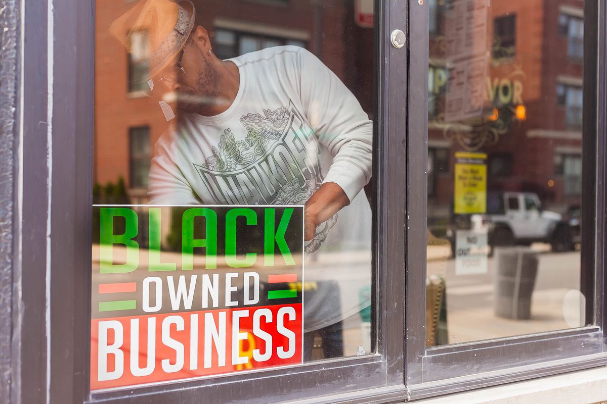 Black-Owned Business' signs show solidarity in communities hit hard by looting - Chicago Sun-Times