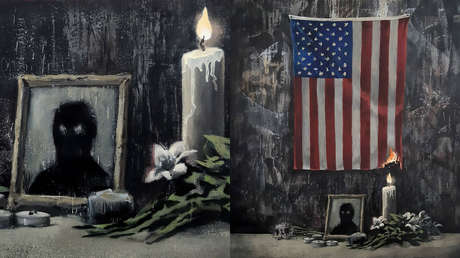 Banksy dedica su nueva obra al problema del racismo con una vela que prende fuego a la bandera de EE.UU.