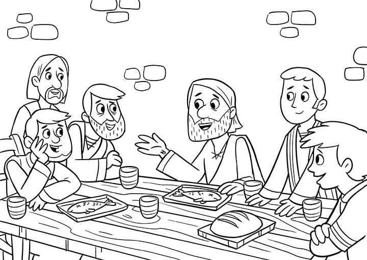 Happy Sunday - Bible App for Kids coloring page