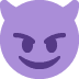 Smiling face with horns ��