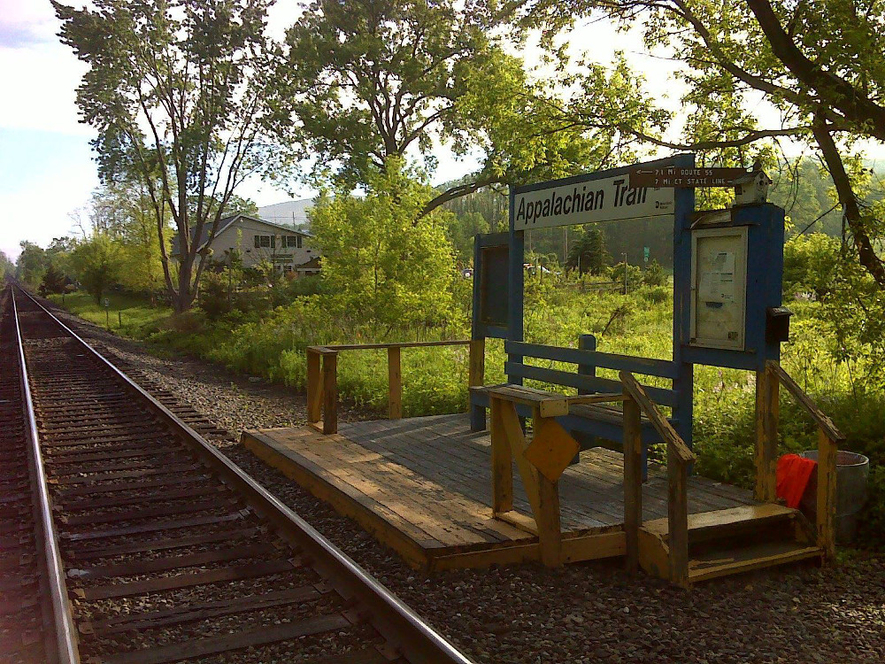 A train station labled 'Appalachian Trail'