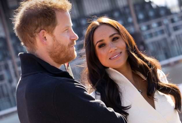 Prince Harry and Meghan Markle, Duke and Duchess of Sussex visit the track and field event at the Invictus Games in The Hague, Netherlands, Sunday, April 17, 2022. (AP Photo/Peter Dejong)